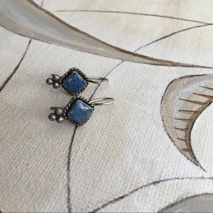 Sterling silver and blue earrings